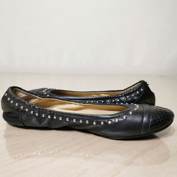Coach Delia Studded Leather Ballet Flats - Picture 7 of 16
